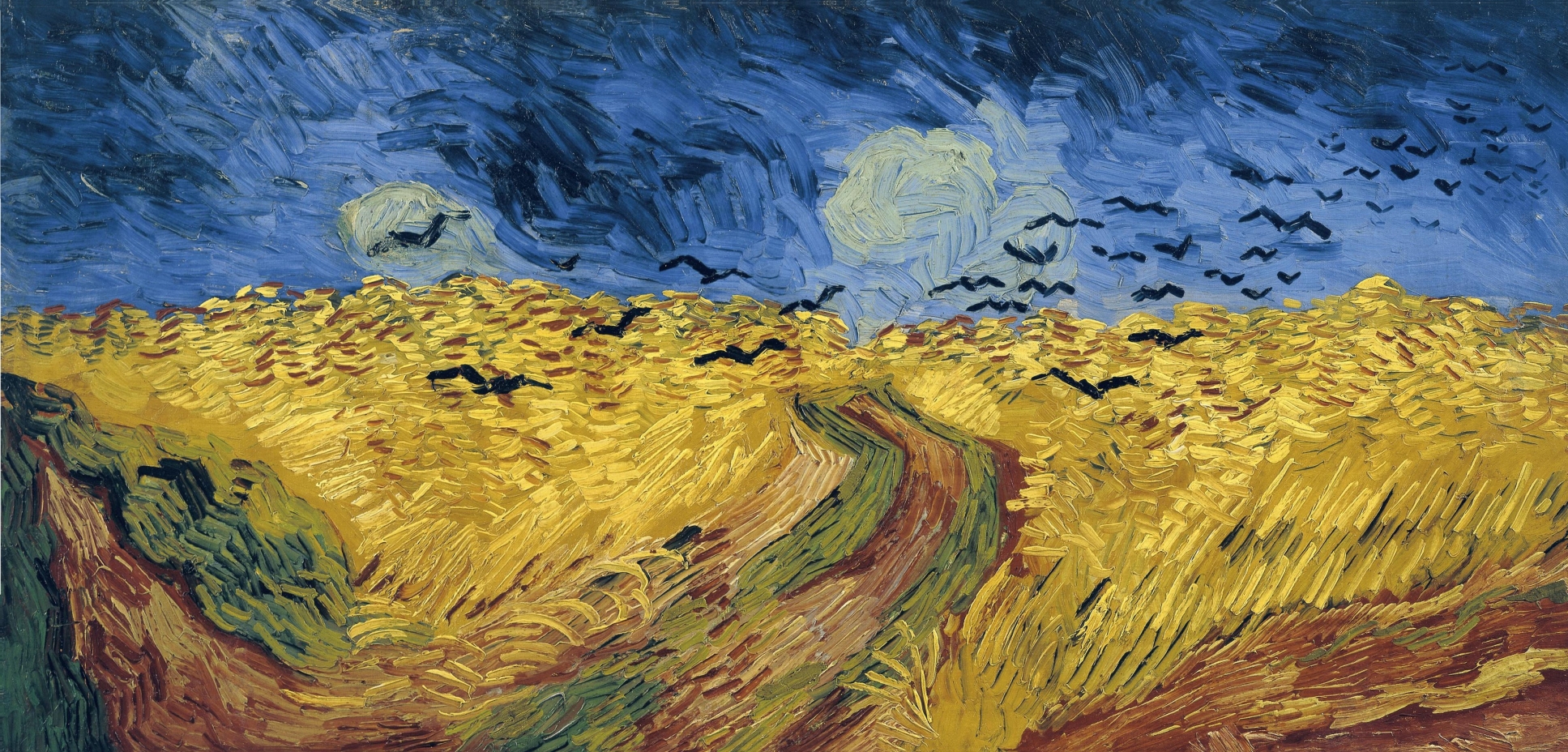Пшеничное поле с воронами